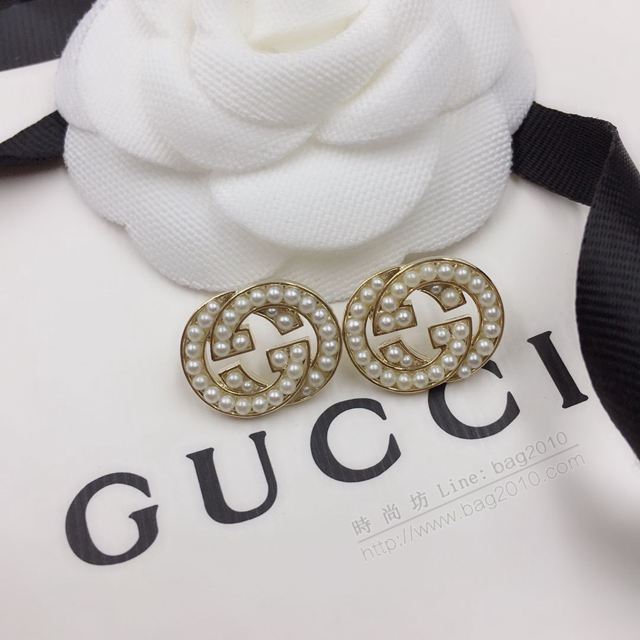 GUCCi飾品 古馳雙G珍珠耳釘 s925銀針 Gucci耳飾耳環  zgbq1109